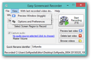 Easy Screencast Recorder Portable screenshot 2