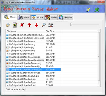 Easy ScreenSaver Maker screenshot