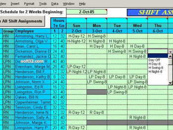 Easy Shift Scheduler for Excel screenshot 3