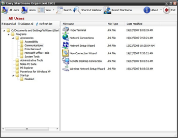 Easy Start Menu Organizer screenshot