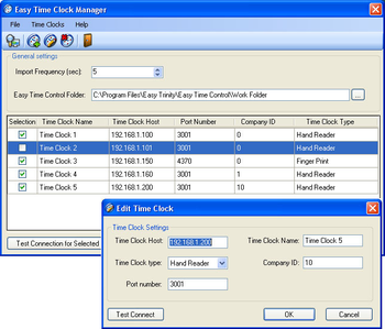 Easy Time Clock Driver screenshot