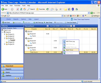 Easy Time Logs Express screenshot