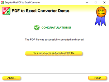 Easy-to-Use PDF to Excel Converter screenshot 3