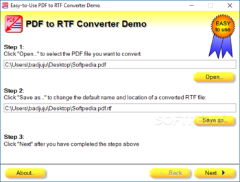 Easy-to-Use PDF to RTF Converter screenshot