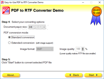 Easy-to-Use PDF to RTF Converter screenshot 2