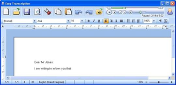 Easy Transcription Software screenshot