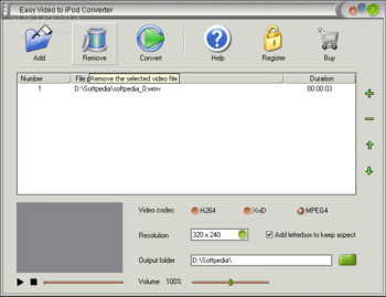 Easy Video to iPod Converter screenshot