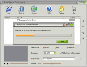 Easy Video to iPod Converter screenshot 2