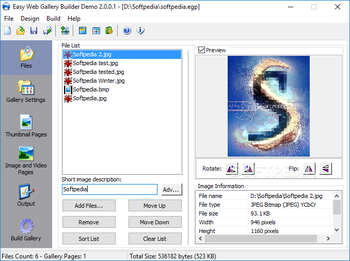 Easy Web Gallery Builder screenshot