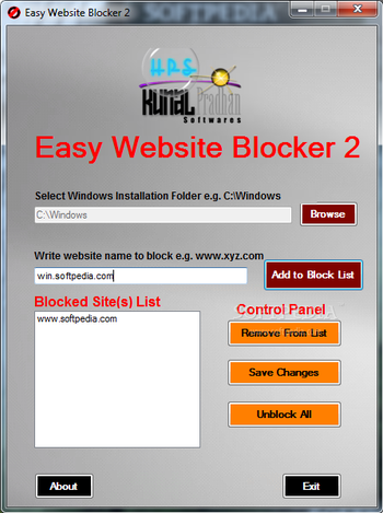 Easy Website Blocker screenshot
