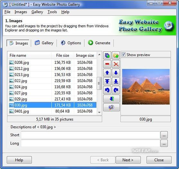 Easy Website Photo Gallery screenshot 2