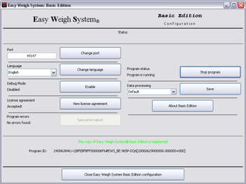 Easy Weigh System Basic Edition screenshot