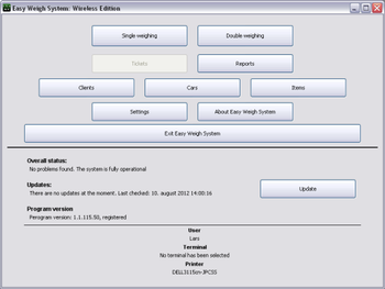 Easy Weigh System Wireless Edition screenshot