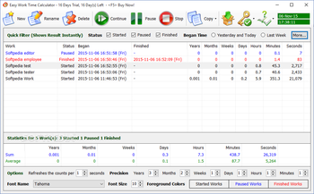 Easy Work Time Calculator screenshot