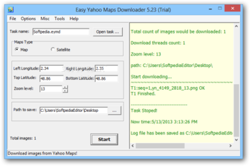 Easy Yahoo Maps Downloader screenshot