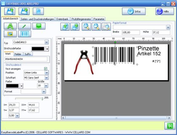 EasyBarcodelabelPro screenshot