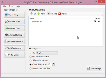 EasyBCD screenshot 2