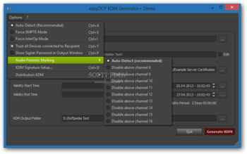 easyDCP KDM Generator+ screenshot 2