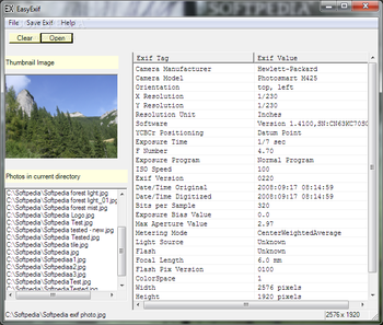 EasyExif screenshot