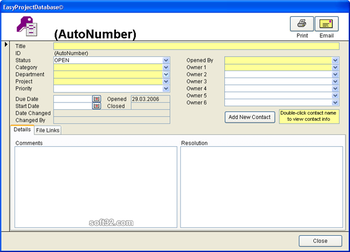 EasyProjectDatabase Access Database screenshot 2