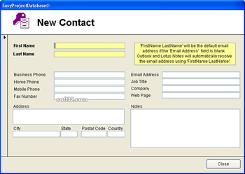 EasyProjectDatabase Access Database screenshot 6