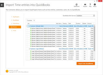 EasyProjects To QuickBooks Connector screenshot 4