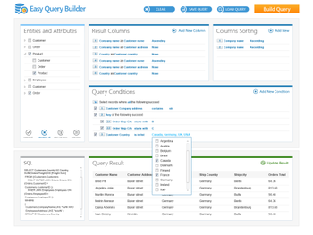 EasyQuery.NET Silverlight screenshot