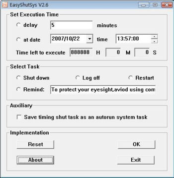 EasyShutSys screenshot 2