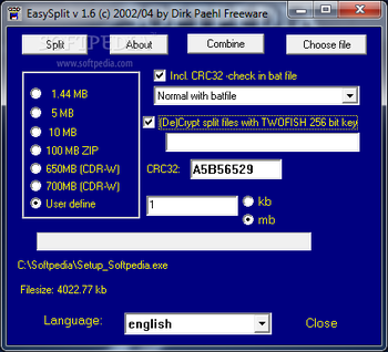 Easysplit screenshot