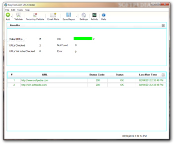 Easytools.com URL Checker screenshot
