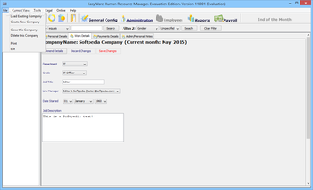 EasyWare Human Resource Manager screenshot 2