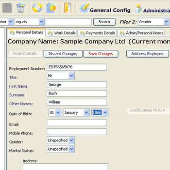 EasyWare Human Resource Manager screenshot 2