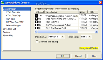 easyWebSave screenshot 2