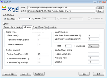 EasyXviD screenshot 3