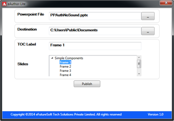 eAuthorLite screenshot