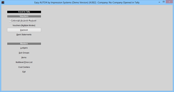 EazyAUTO4 Excel to Tally.ERP9 Data Converter screenshot