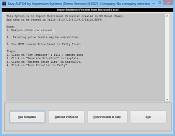 EazyAUTO4 Excel to Tally.ERP9 Data Converter screenshot 10