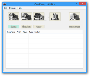 eBand Song List Editor screenshot