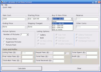 eBay Fee Calculator screenshot 2