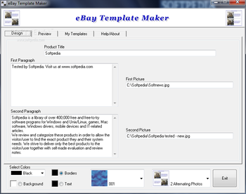 eBay Template Maker screenshot
