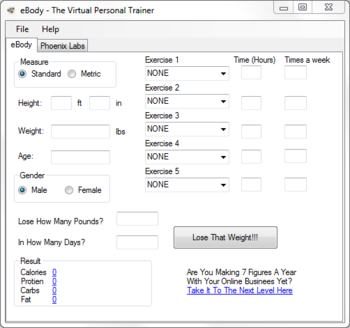 eBody The Virtual Personal Trainer screenshot