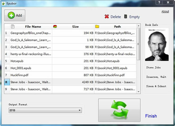 Ebook converter screenshot