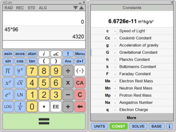 eCalc (formerly eCalc Scientific Calculator) screenshot 2