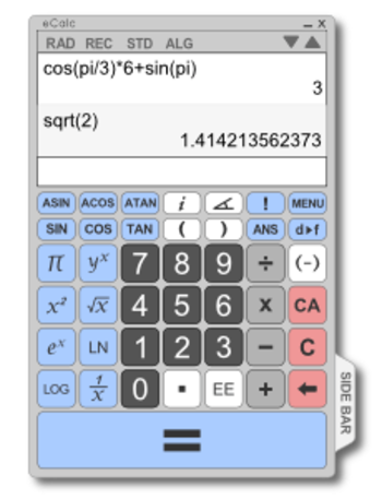 eCalc Scientific Calculator screenshot 2