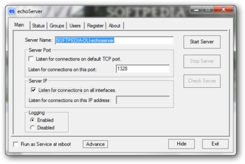 EchoServer screenshot