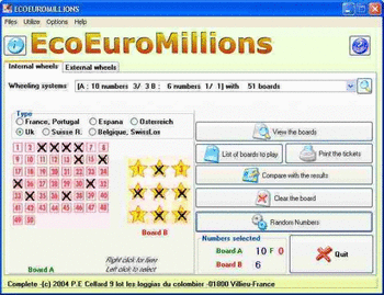 EcoEuroMillions screenshot