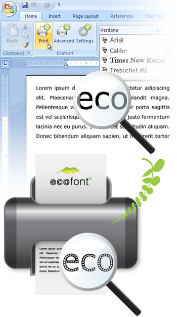 Ecofont screenshot