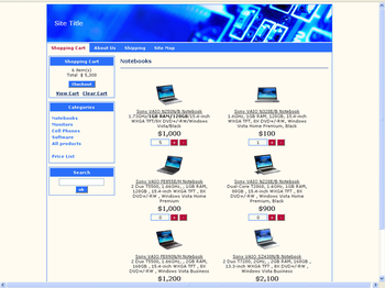 Ecommerce software RapidShop screenshot 2