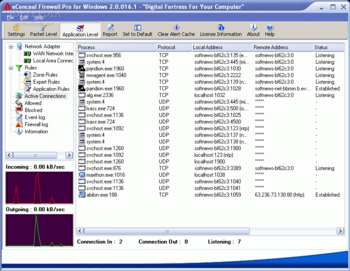 eConceal Firewall Pro for Windows screenshot