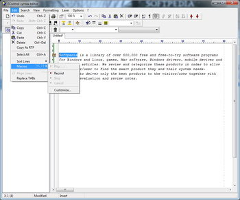 EControl Syntax Editor screenshot 3